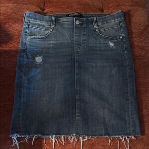 Liverpool Distressed Denim  Skirt